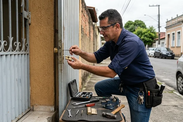 Chaveiro confiável em Paulista realizando trabalho de forma segura e profissional.